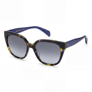Rag & Bone Modern Heritage Violet Rectangle Sunglasses for Women, Dark Grey Shaded lens