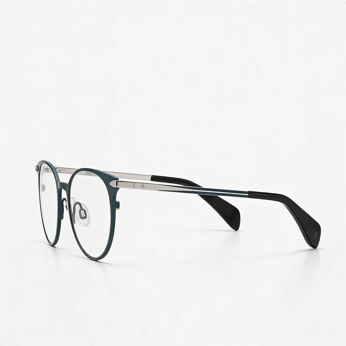 Rag & Bone Rnb 3011 Green Round Eyeglasses for Women, Titanium 48mm, Photo 2
