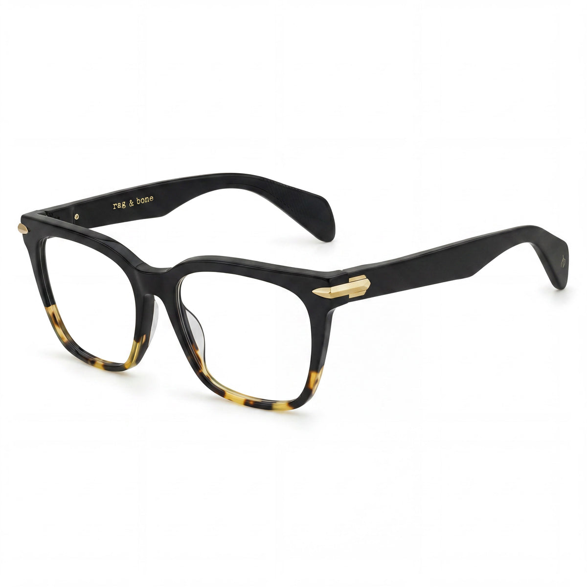 Rag & Bone Rnb 3015 Black Square Eyeglasses for Women, 52mm, Photo 1