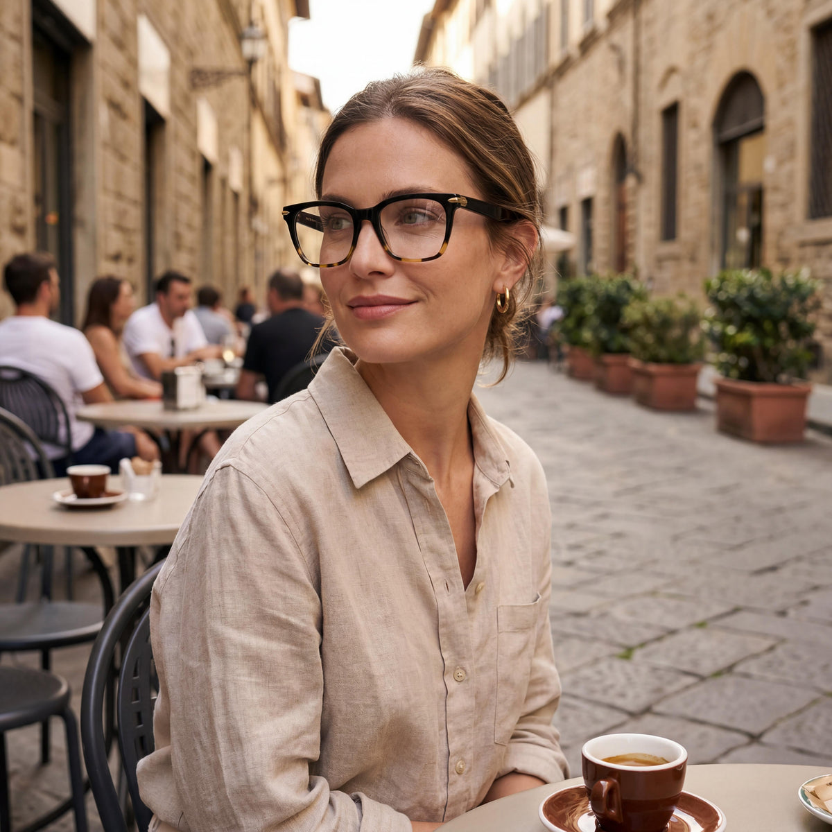 Rag & Bone Rnb 3015 Black Square Eyeglasses for Women, 52mm, Photo 5