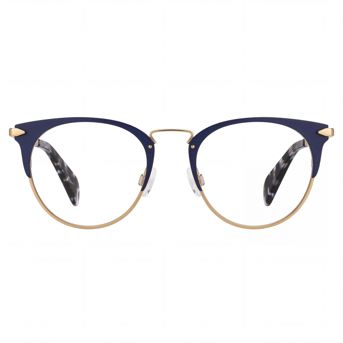 Gafas graduadas unisex Rag & Bone Rnb 3016 azul dorado ovaladas, 49 mm, Photo 2