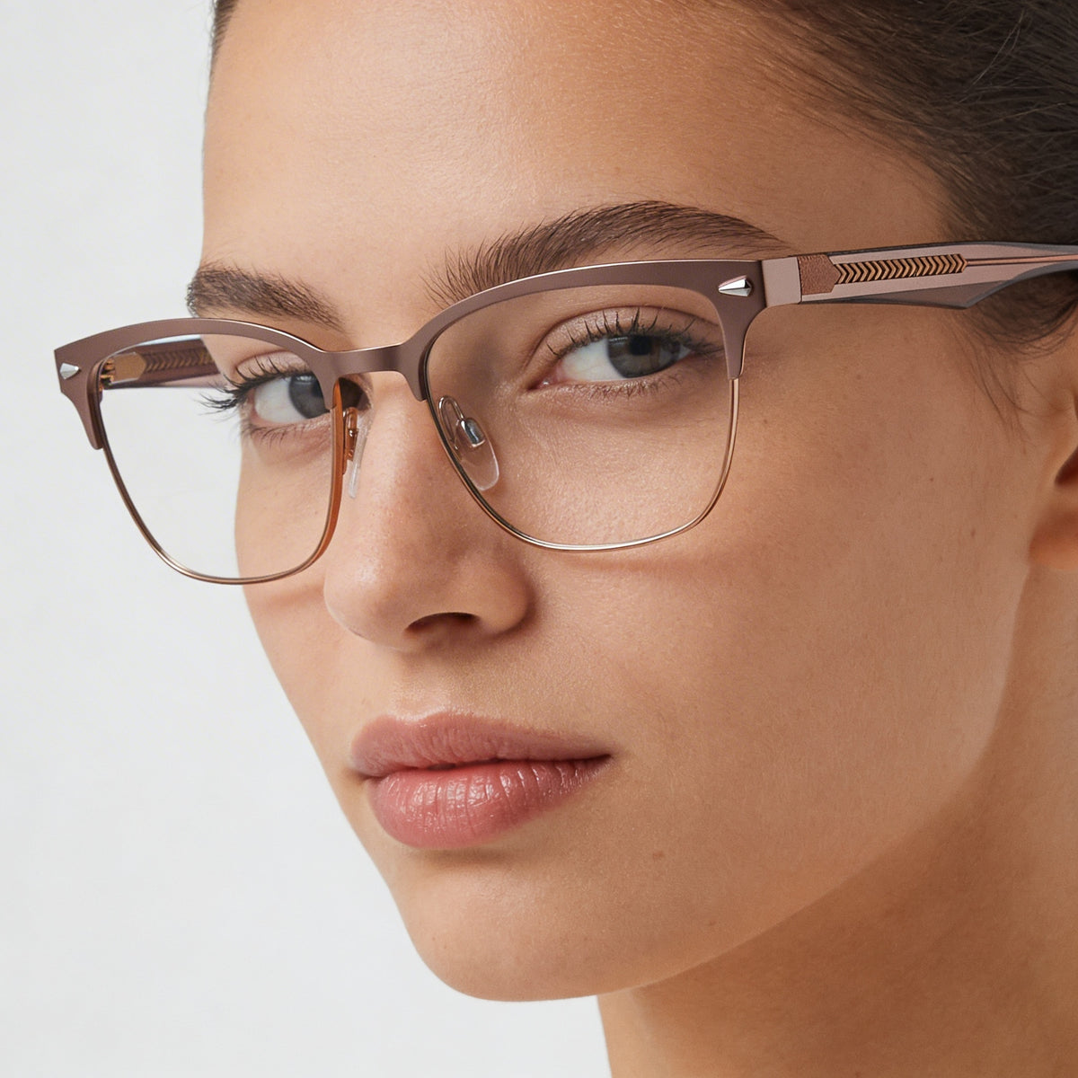 Rag & Bone Rnb 3022 Mud Rectangle Eyeglasses for Women, Photo 4