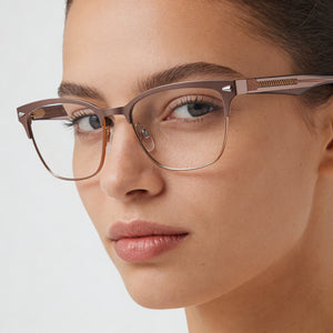 Rag & Bone Rnb 3022 Rectangle Eyeglasses for Women — interior view, Polycarbonate demo lenses