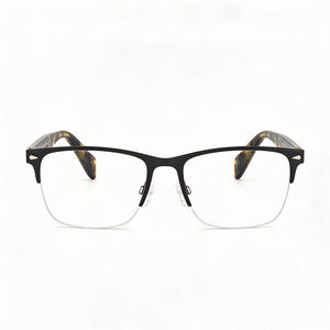 Rag & Bone Rnb 7019 Rectangle Eyeglasses Unisex — front view, Alloy Steel
