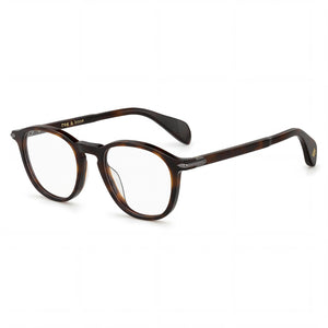 Rag & Bone Rnb 7020 Havana Round Eyeglasses for Unisex, Acetate frame
