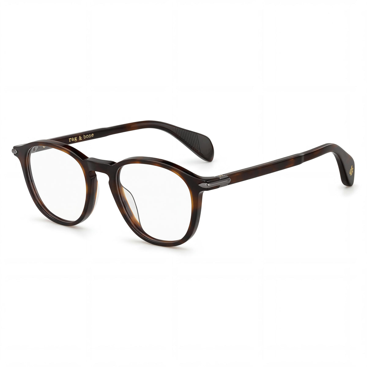 Rag & Bone Rnb 7020 Havana Round Eyeglasses Unisex, 48mm, Photo 1