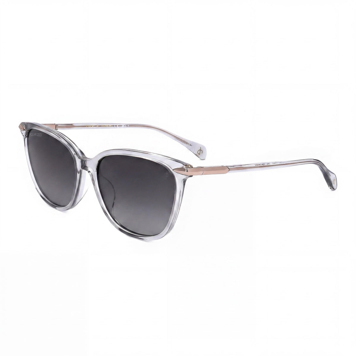 Gafas de sol rag &amp; bone Rnb1035s para mujer, de acetato plástico, color bronce cristal, con lentes degradados grises y protección UV, 55 mm, Photo 1