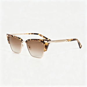 Rag & Bone Rnb1053/S Rectangle Sunglasses Women — side view, BROWN SHADED lens
