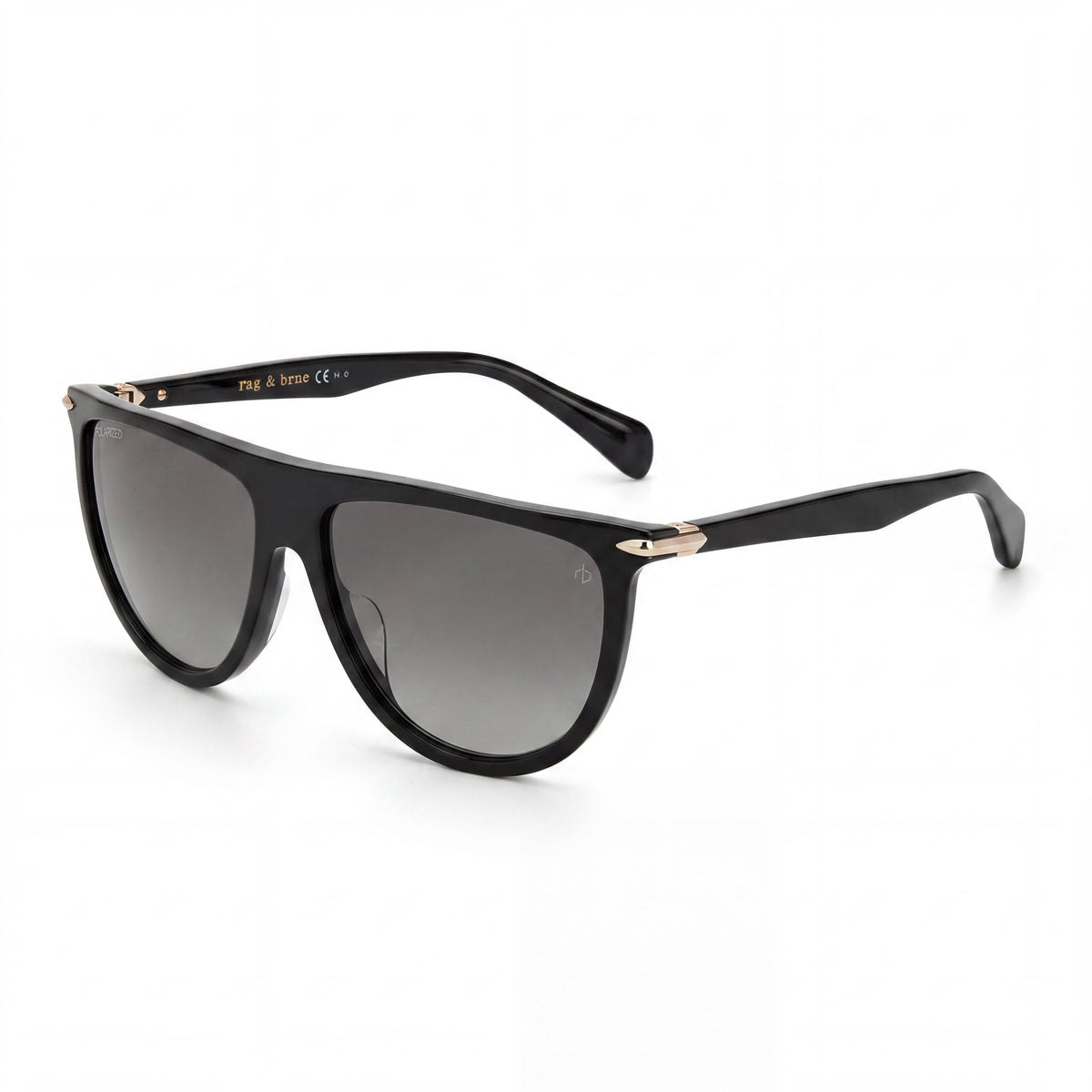 Rag & Bone Rnb1056s Black Aviator Sunglasses for Women, 57mm, Photo 1
