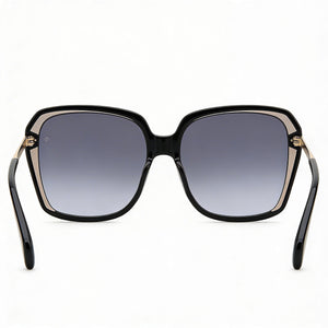 Rag & Bone Rnb1059/g/s Square Sunglasses Women — side view, Non-Polarized Black lens