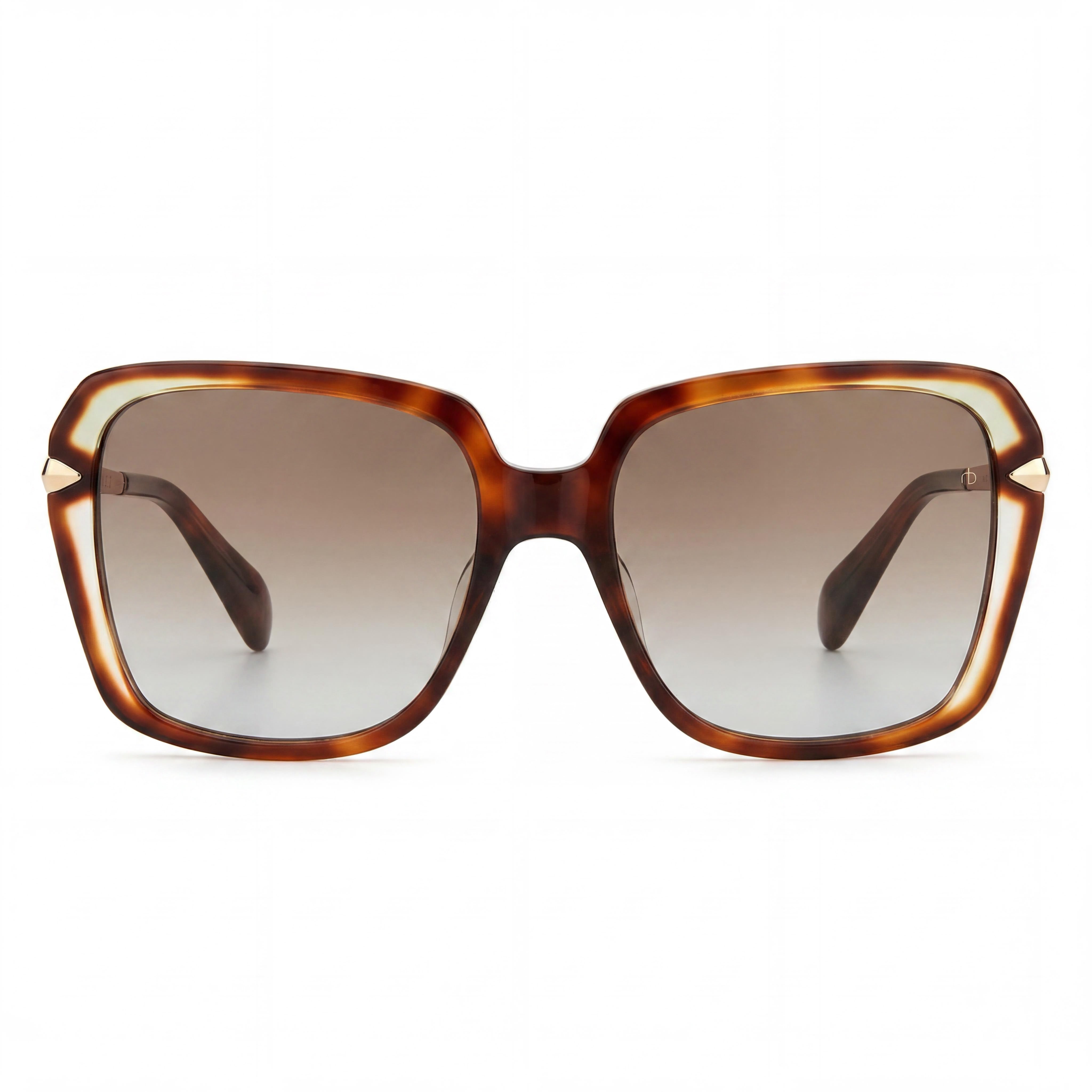 Gafas de sol cuadradas modernas de acetato Havana para mujer de Rag & Bone con protección UV 57-18-145, Photo 2