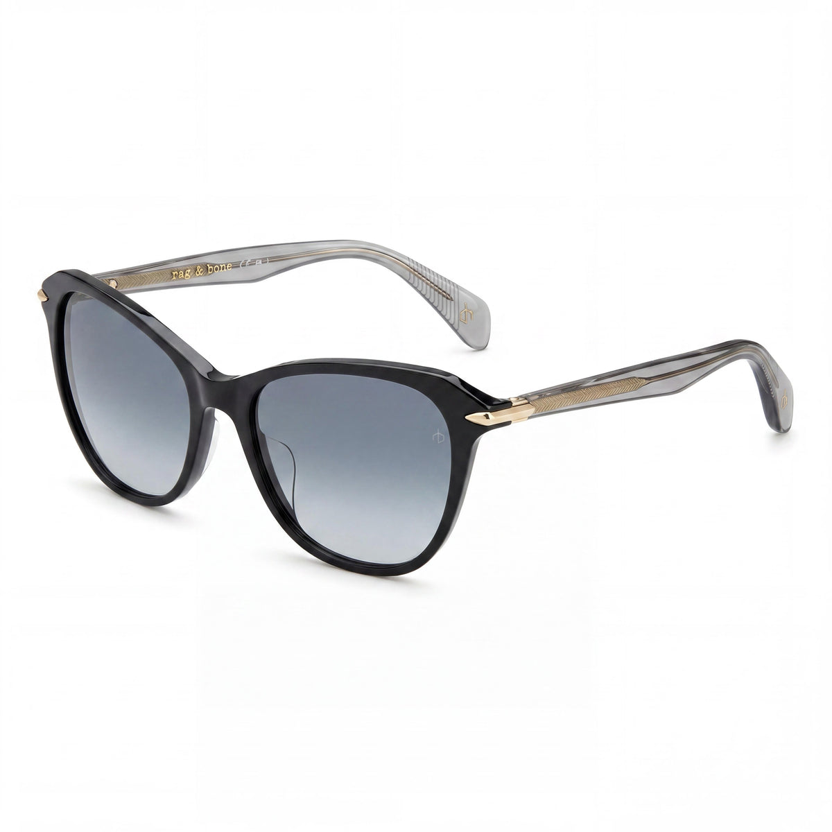 Rag & Bone Rnb1060/s Black Cat Eye Sunglasses for Women, 55mm, Photo 1