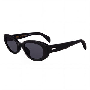 Rag & Bone RNB1061/S Black Oval Sunglasses for Women, Black lens