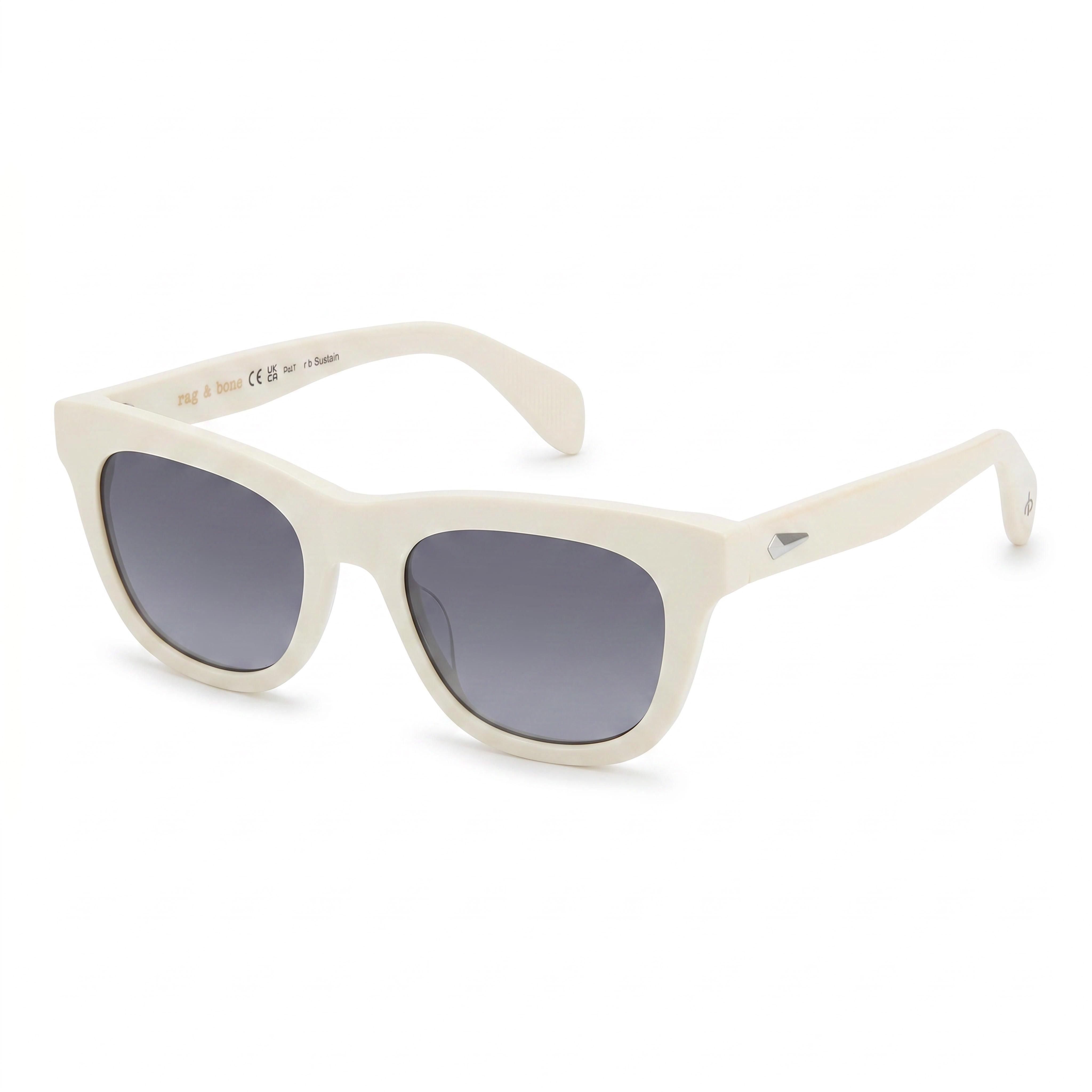 Rag & Bone RNB1086/S White Rectangle Sunglasses Unisex, 52mm, Photo 1