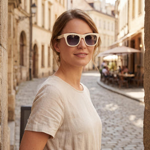 Rag & Bone RNB1086/S White Sunglasses Unisex — outdoor wear, Dark Grey Shaded lens