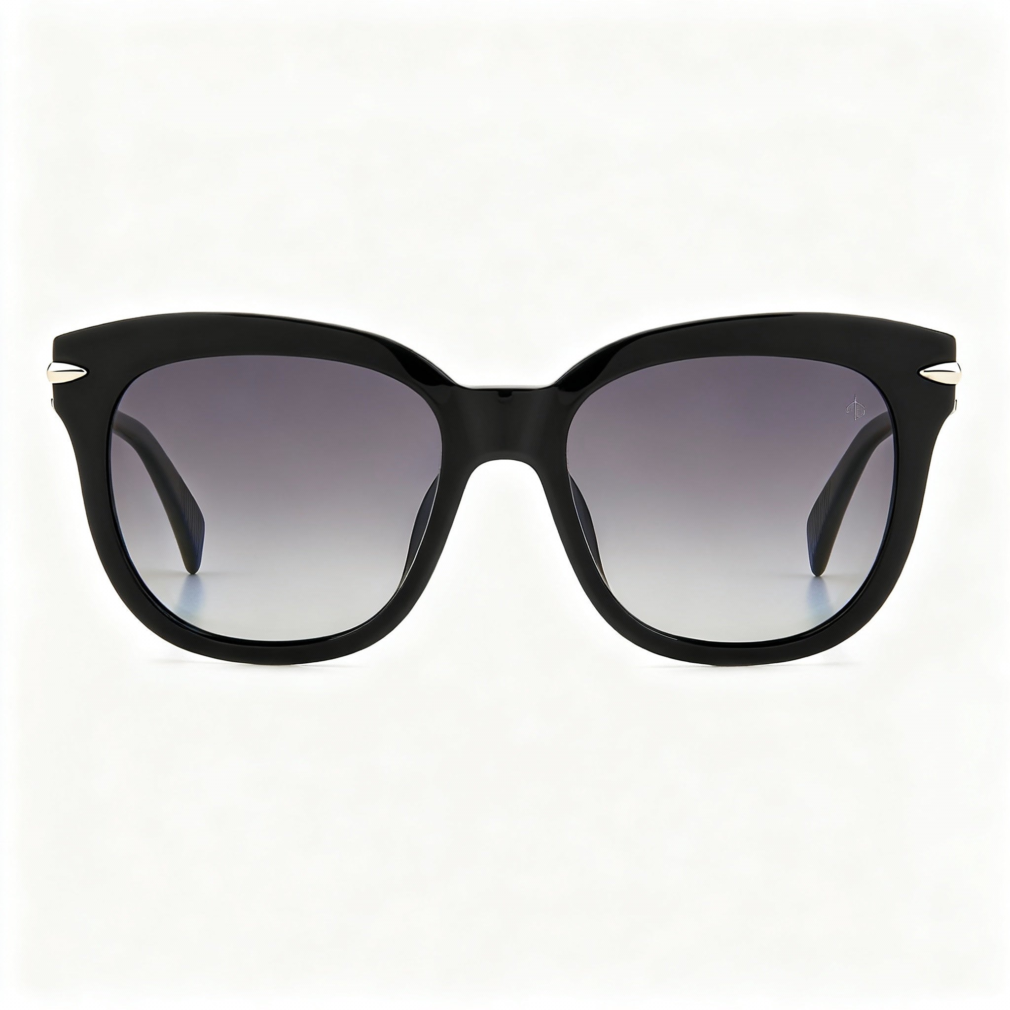 Rag & Bone RNB1088/G/S Black Rectangle Sunglasses for Women, 55mm, Photo 2