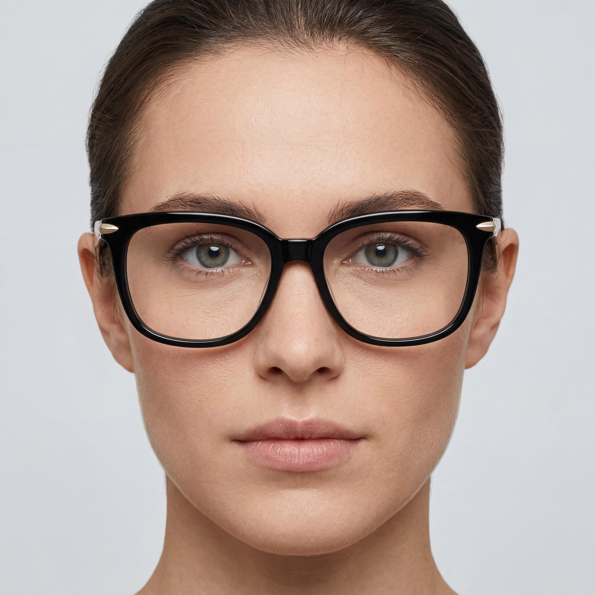 Gafas Cuadradas Negras de Plástico para Mujer Rag & Bone RNB3008, 50 mm, Photo 4
