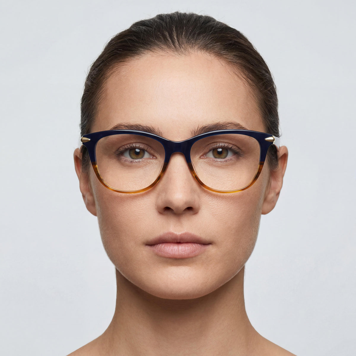 Rag & Bone Rnb3014 Havana Blue Rectangle Eyeglasses for Women, Photo 4
