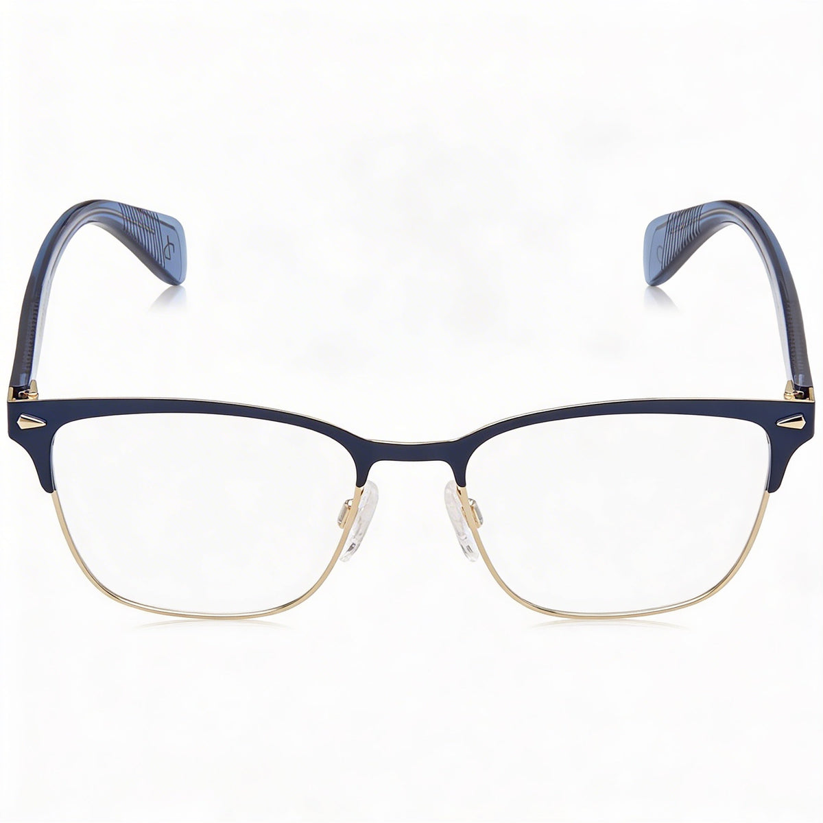 Gafas de sol Rag & Bone Modern para mujer con montura de acero de aleación azul y lentes de policarbonato azul (51-17-140 mm), Photo 2