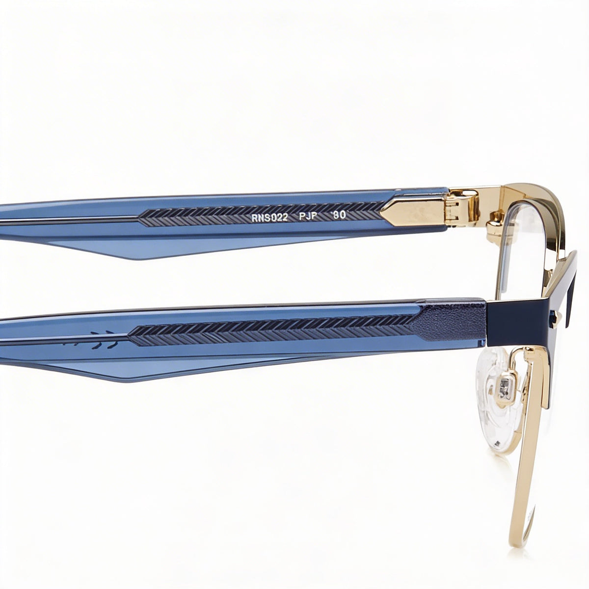 Gafas de sol Rag & Bone Modern para mujer con montura de acero de aleación azul y lentes de policarbonato azul (51-17-140 mm), Photo 3