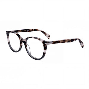Rag & Bone RNB3023 Havana Grey Round Eyeglasses for Women, Acetate frame