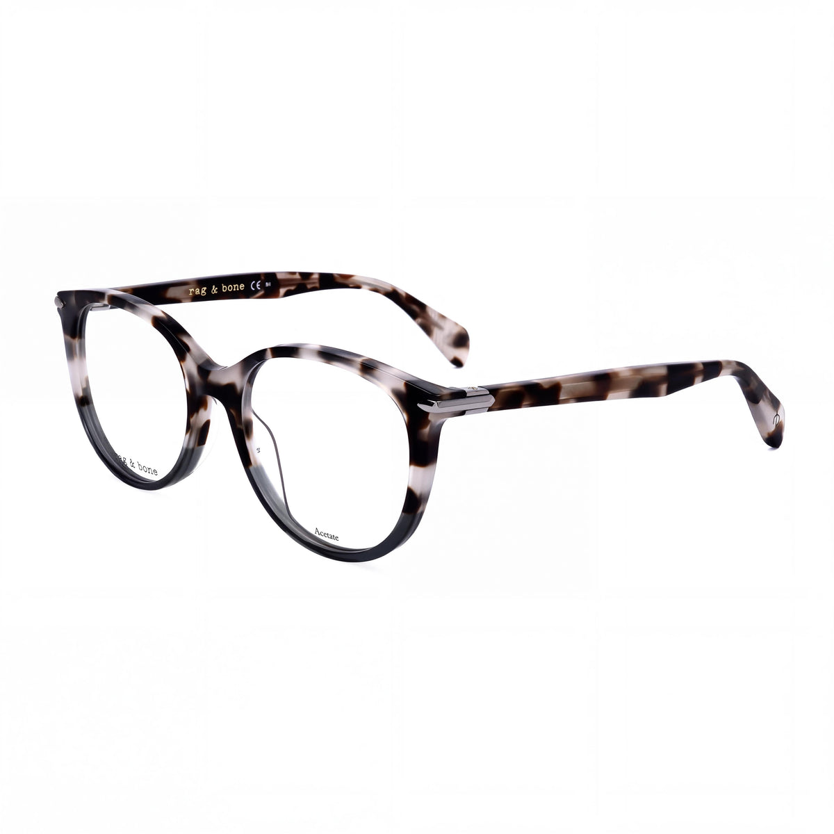 Rag & Bone RNB3023 Havana Grey Round Eyeglasses for Women, 51mm, Photo 1