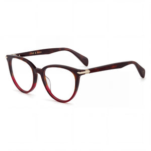 Rag & Bone Rnb3027 Red Oval Eyeglasses for Women, Acetate frame