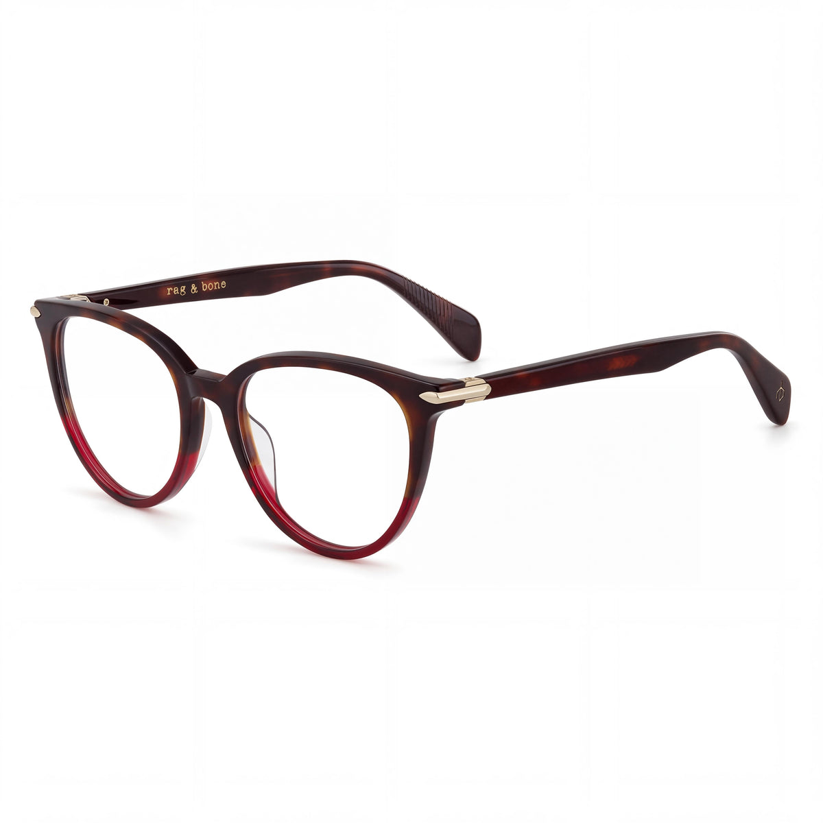 Gafas graduadas ovaladas rojas para mujer Rag & Bone Rnb3027, acetato 51 mm, Photo 1