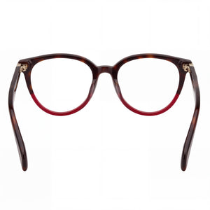 Rag & Bone Rnb3027 Oval Eyeglasses Women — side view, Red Acetate temples
