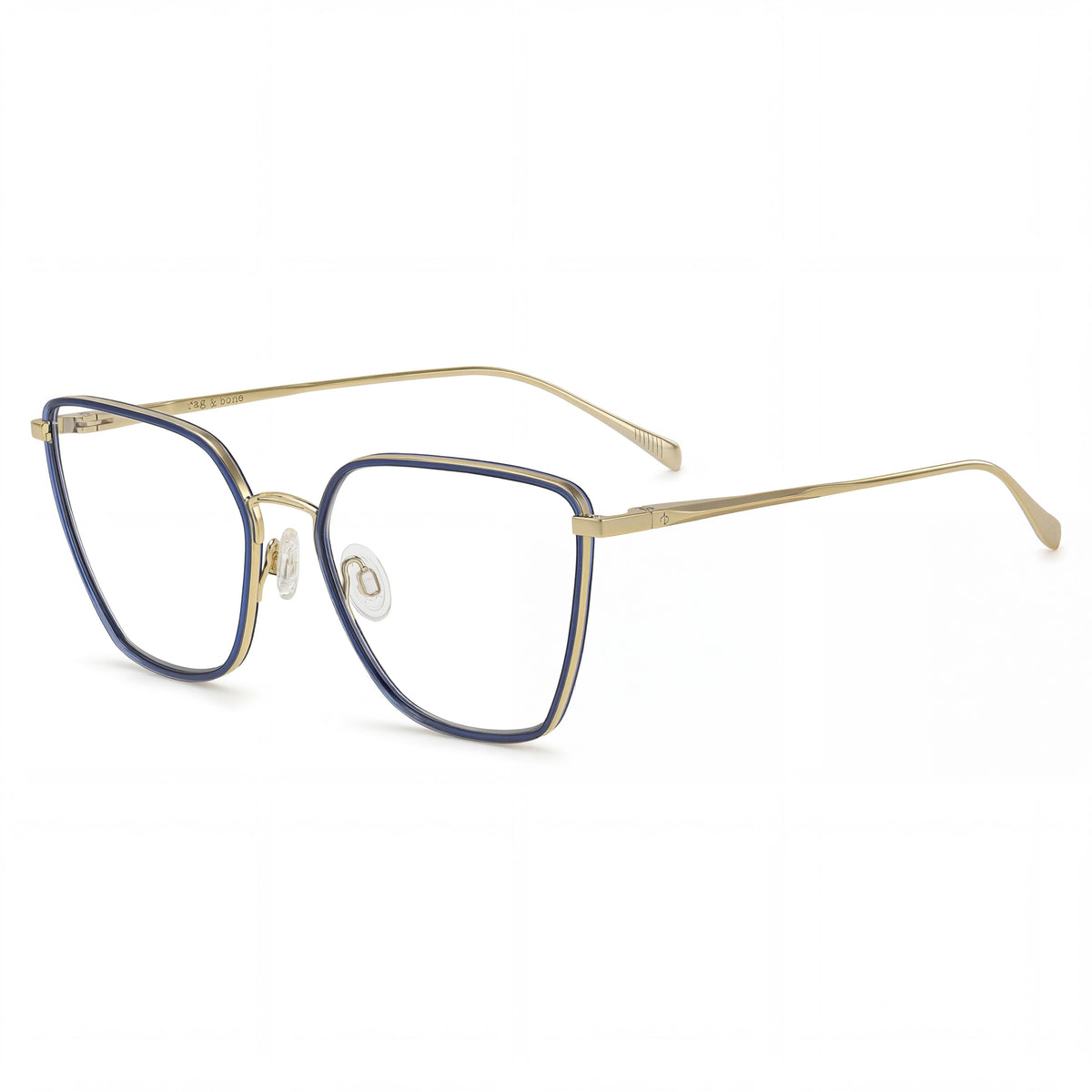 Rag & Bone Rnb3028 Gold Blue Cat Eye Eyeglasses for Women, 55mm, Photo 1