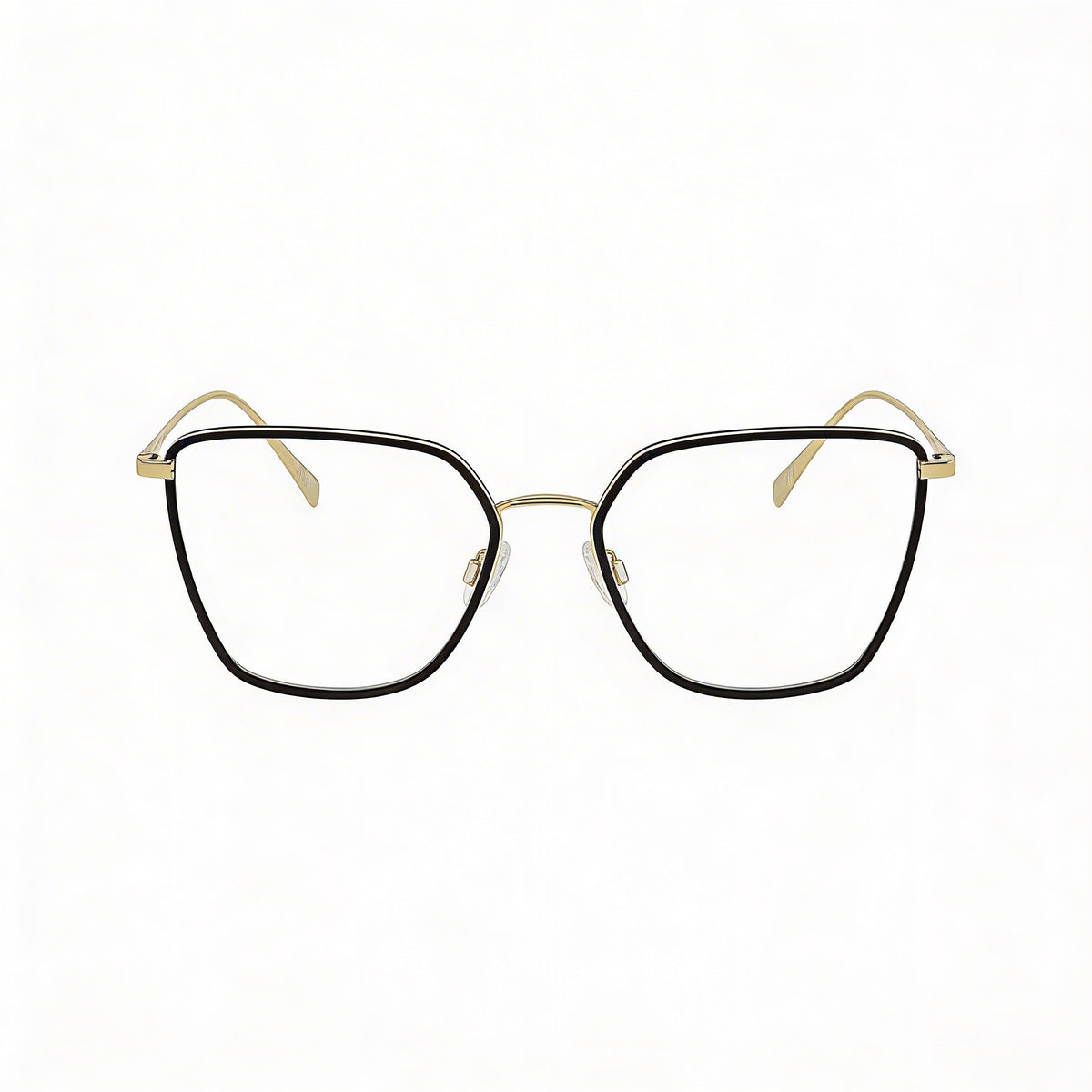 Rag & Bone Rnb3028 Gold Black Square Eyeglasses for Men, 55mm, Photo 2