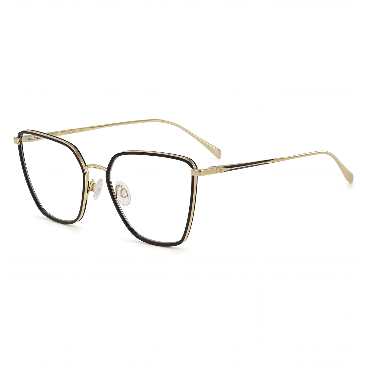 Rag & Bone Rnb3028 Gold Black Square Eyeglasses for Men, 55mm, Photo 1