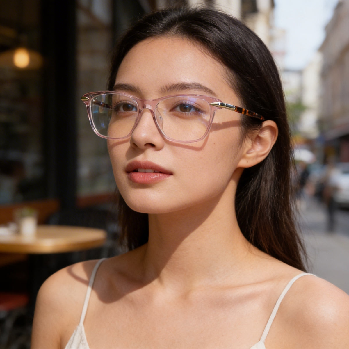 Rag & Bone Rnb3031 Nude Rectangle Eyeglasses for Women, 52mm, Photo 4