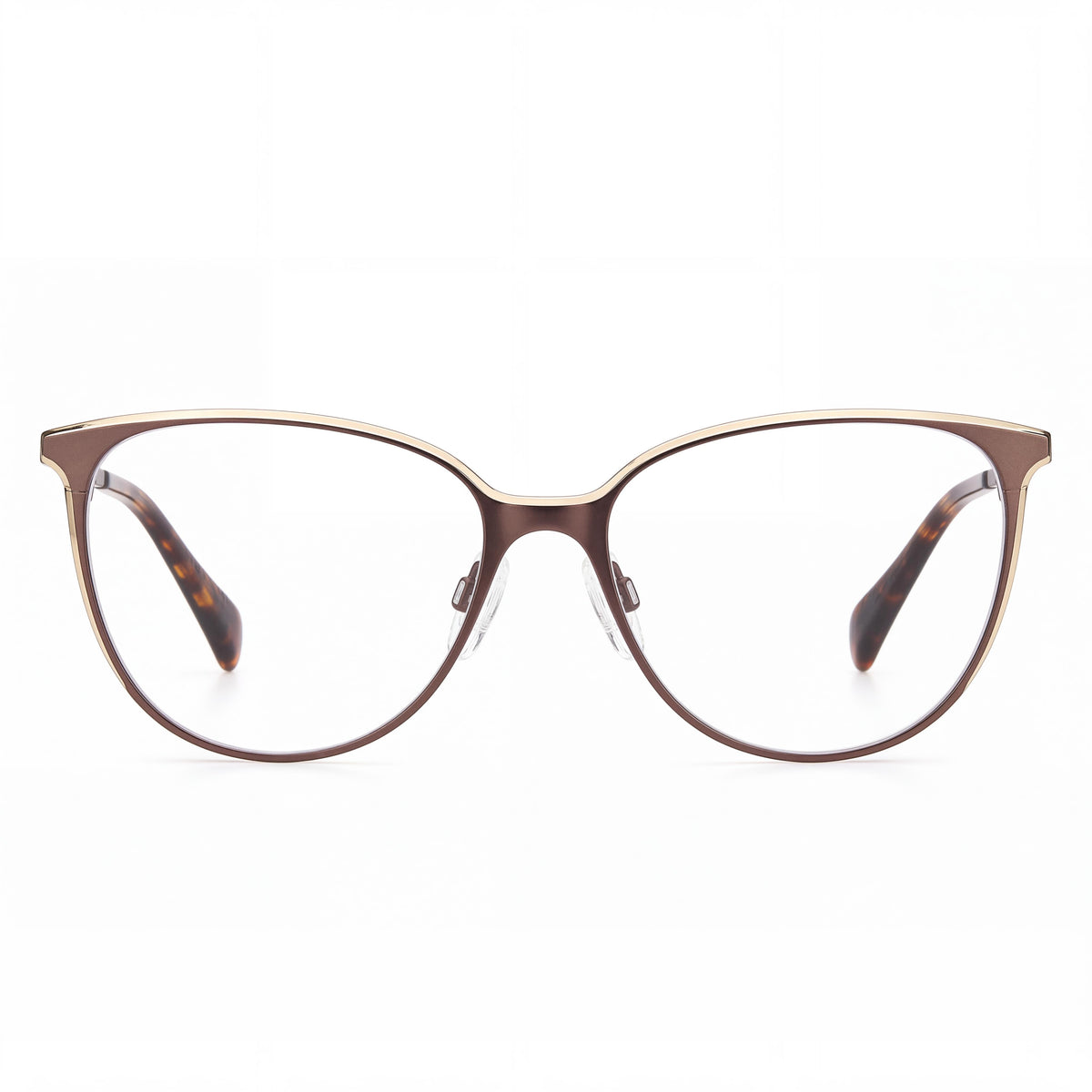 Gafas graduadas para mujer Rag & Bone RNB3032 ojo de gato, dorado y marrón, 54 mm, Photo 2