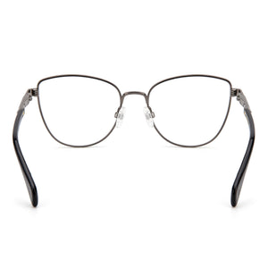 Rag & Bone Rnb3037 Cat Eye Eyeglasses Women — side view, Black Metal temples