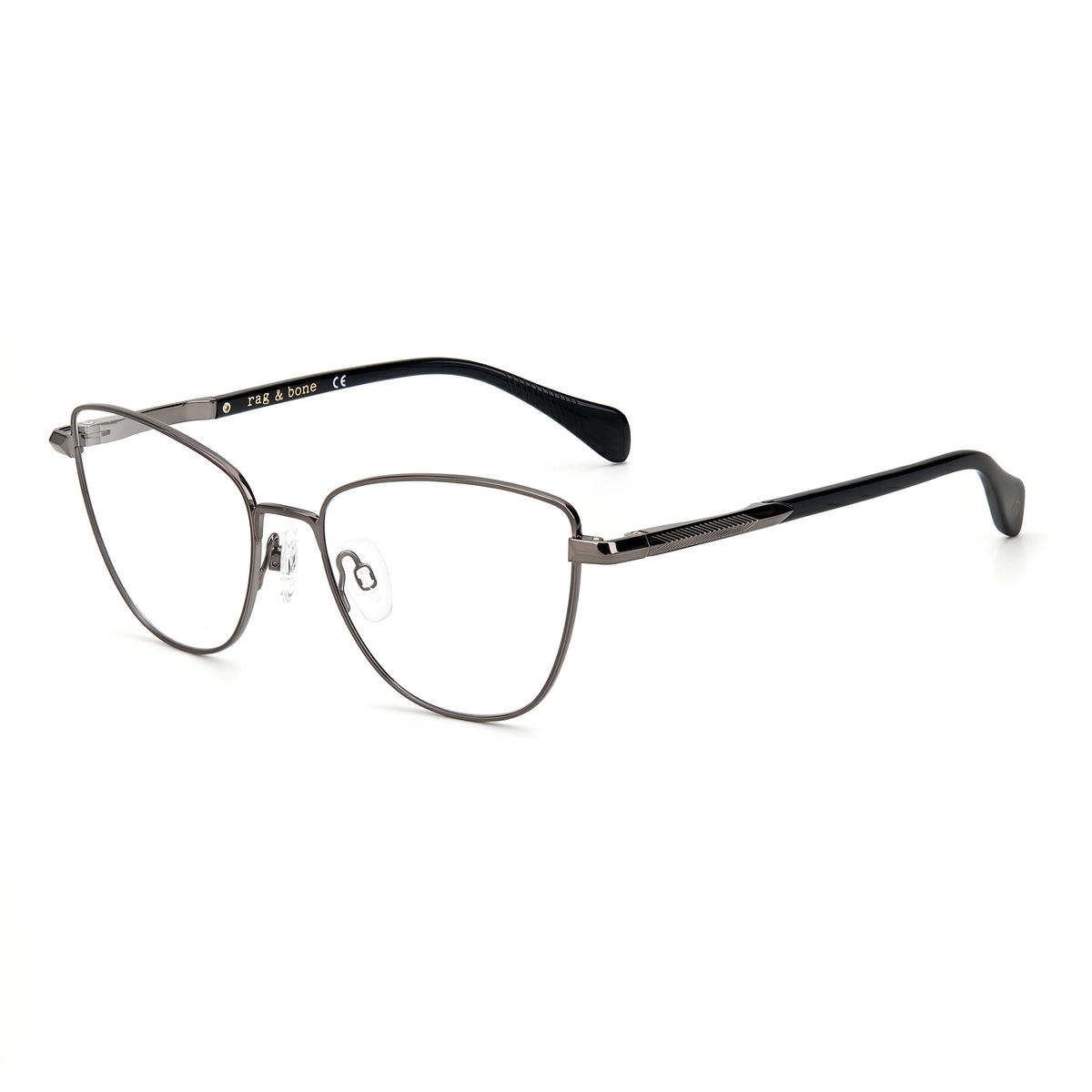 Gafas de mujer Rag & Bone Rnb3037 ojo de gato plateadas, metal 53mm, Photo 1