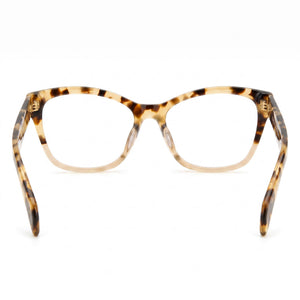 Rag & Bone Rnb3039 Square Eyeglasses Women — side view, Havana Injected temples