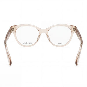 Rag & Bone RNB3048 Cat Eye Eyeglasses Women — side view, Beige Acetate temples