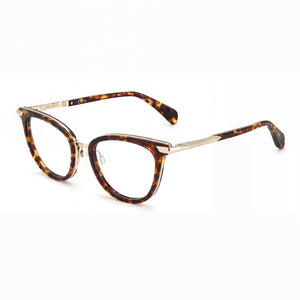 Rag & Bone Rnb3051/g Havana Rectangle Eyeglasses for Women, Metal frame