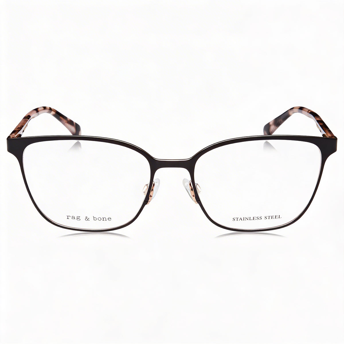 Rag & Bone Rnb3058/g Black Rectangle Eyeglasses for Women, 53mm, Photo 2