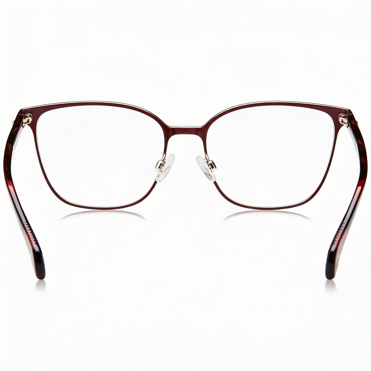 Rag & Bone Rnb3058/g Burgundy Red Rectangle Eyeglasses for Women, 53mm, Photo 4