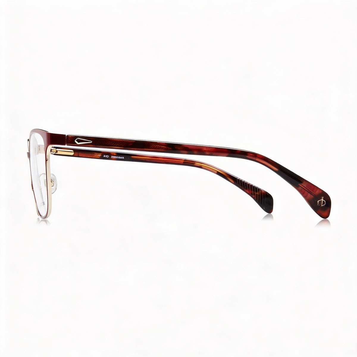 Rag & Bone Rnb3058/g Burgundy Red Rectangle Eyeglasses for Women, 53mm, Photo 3