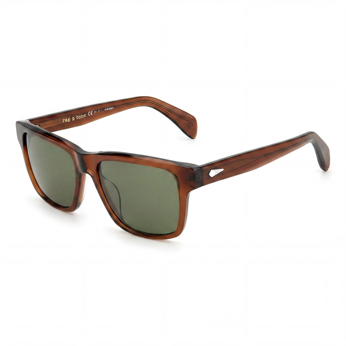 Rag & Bone RNB5041/S Transparent Brown Sunglasses for Men, 54mm, Photo 1