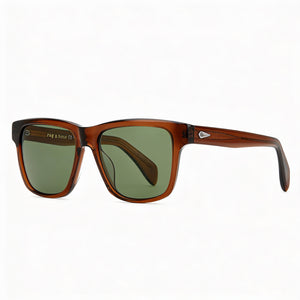 Rag & Bone RNB5041/S Square Sunglasses Men — side view, Non-Polarized Green lens