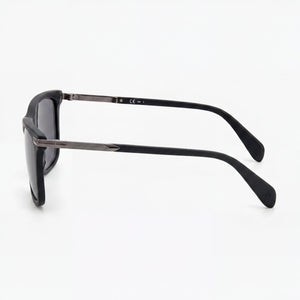 Rag & Bone Rnb5042/s Rectangle Sunglasses Men — side view, Non-Polarized Matt Black lens