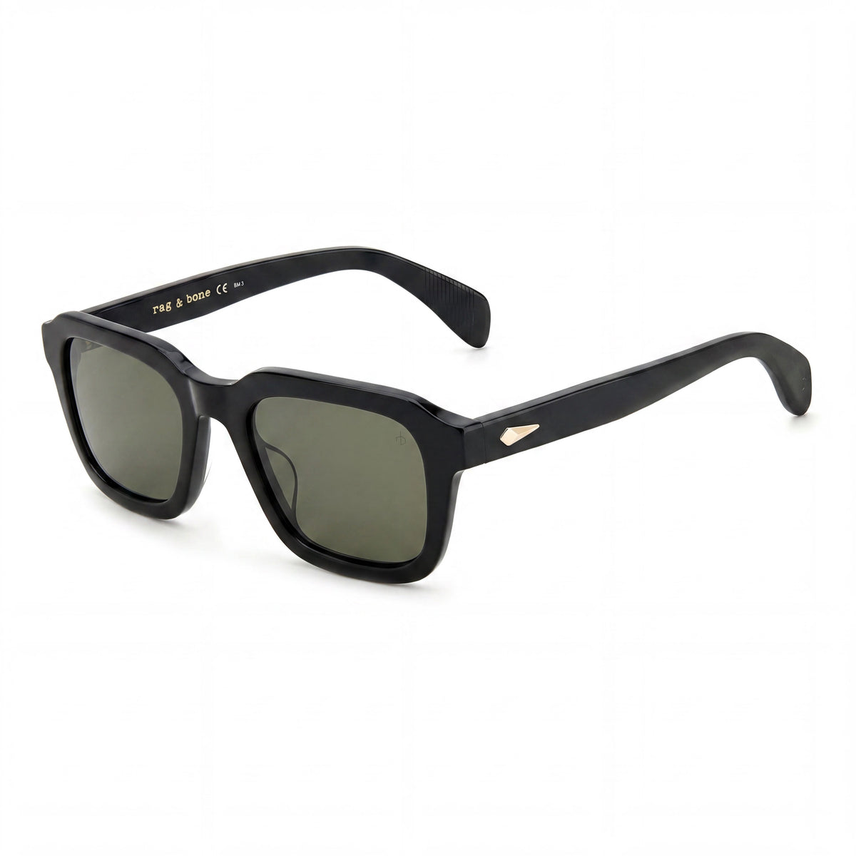 Rag & Bone Rnb5046/g/s Black Square Sunglasses Unisex, 51mm, Photo 1