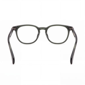 Rag & Bone RNB7028/G Oval Eyeglasses Men — side view, Dark Grey Acetate temples