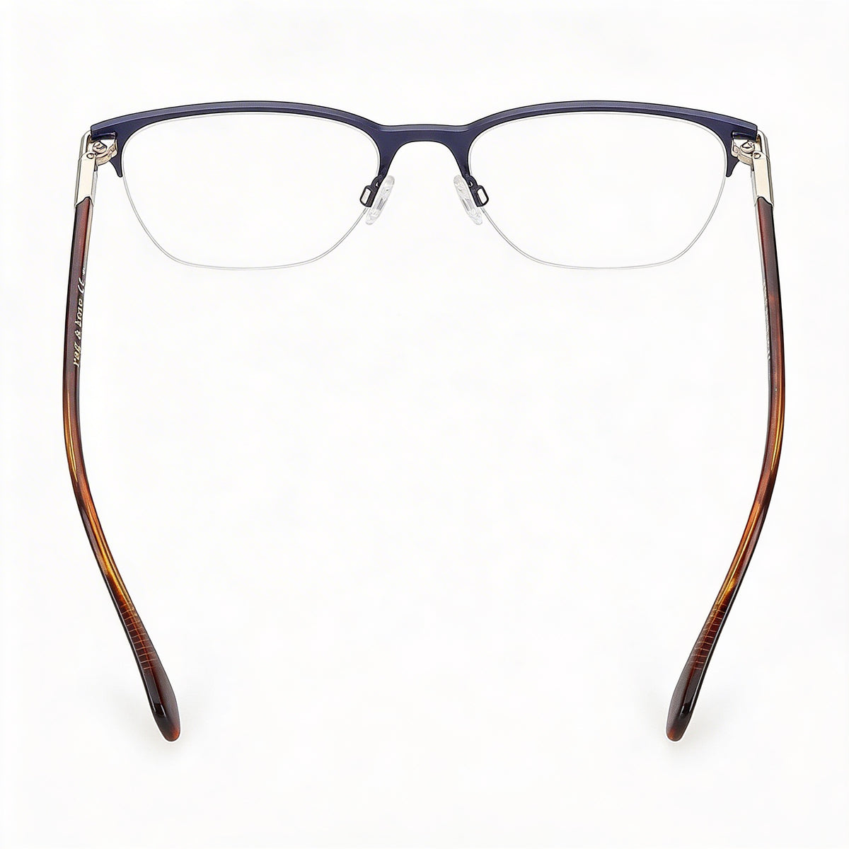 Rag & Bone Rnb7029 Matte Blue Square Eyeglasses Unisex, 55mm, Photo 2
