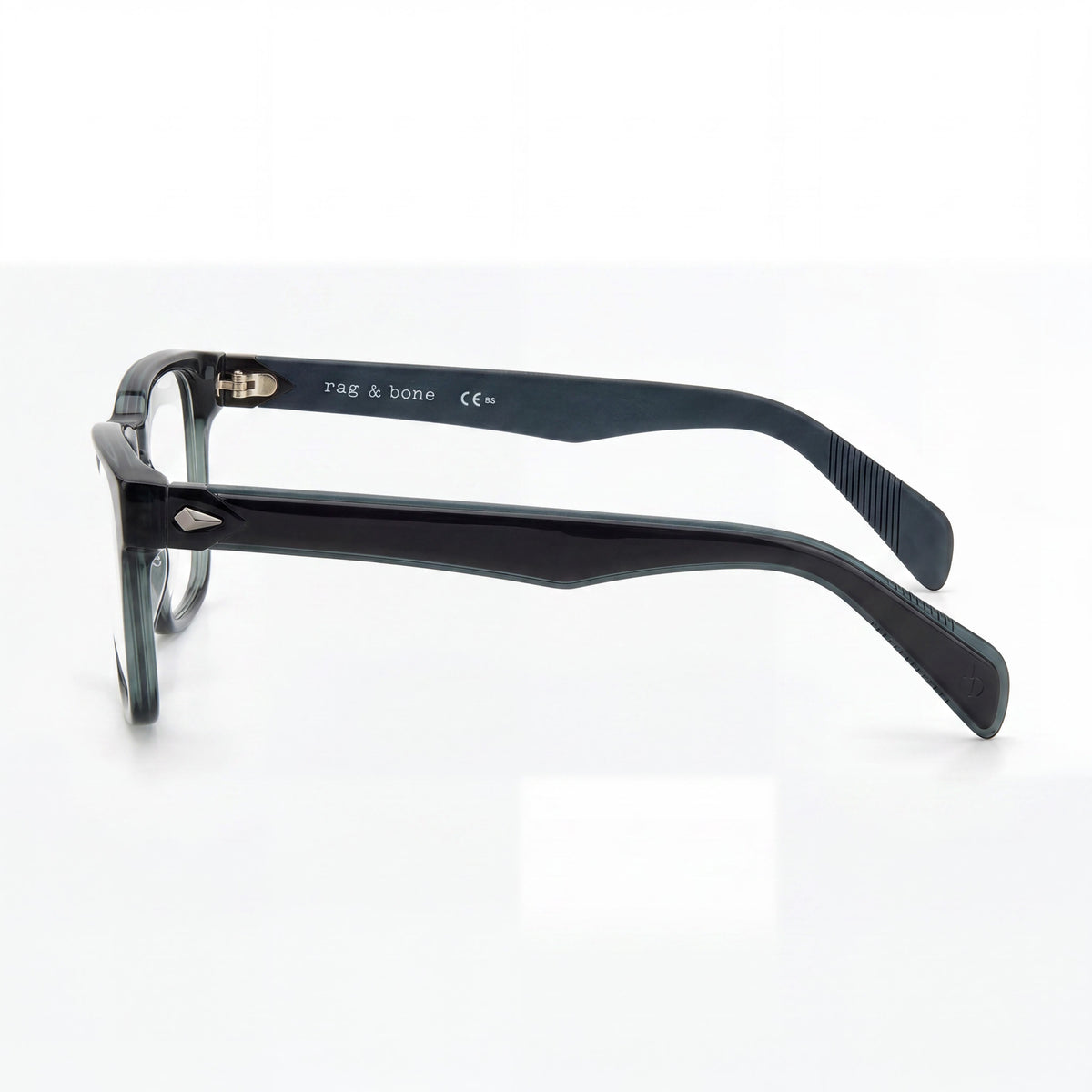 Rag & Bone RNB7032/G Gray Rectangle Eyeglasses for Women, Acetate 54mm, Photo 2