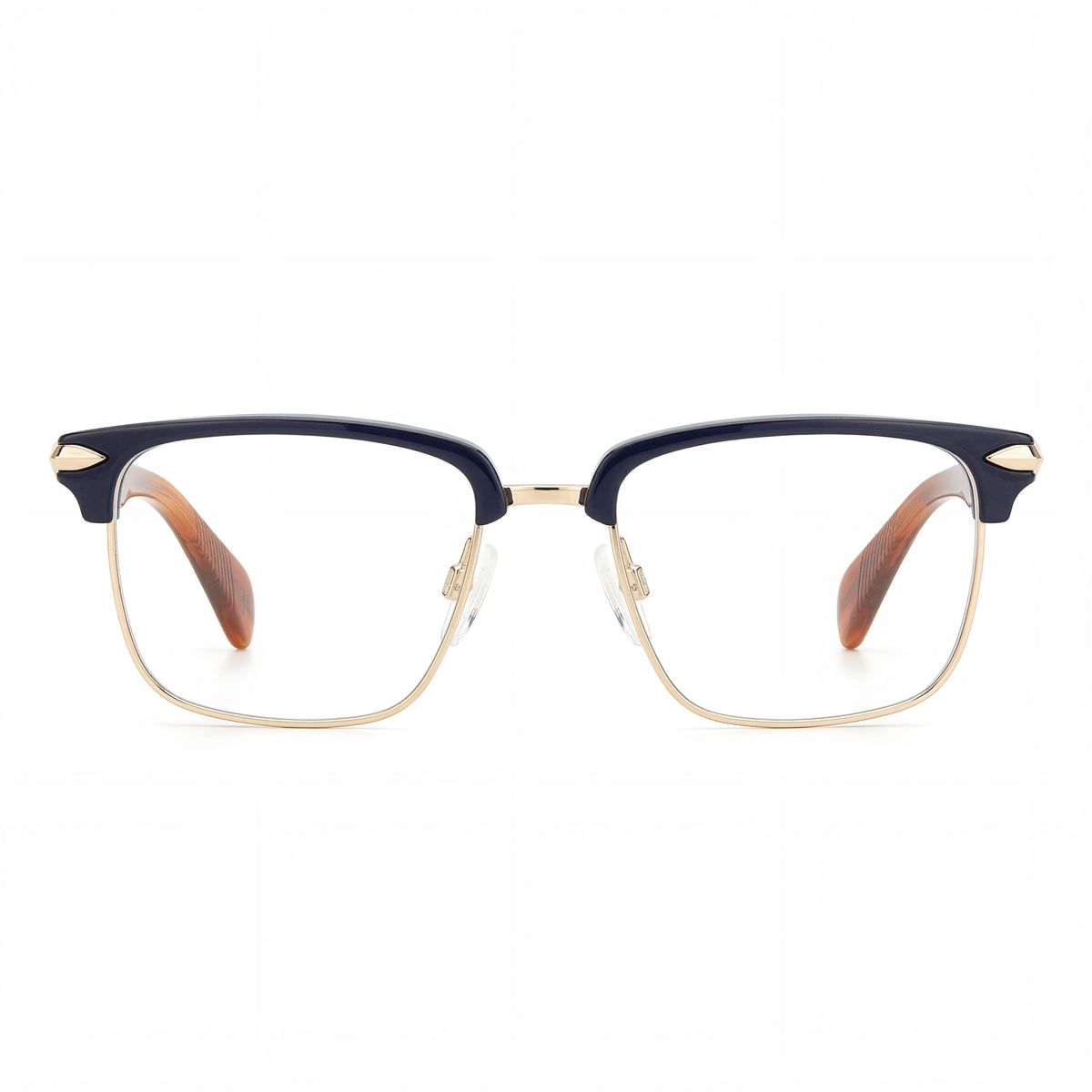 Gafas graduadas rectangulares Rag & Bone RNB7038/G azul marrón para hombre, 53 mm, Photo 2